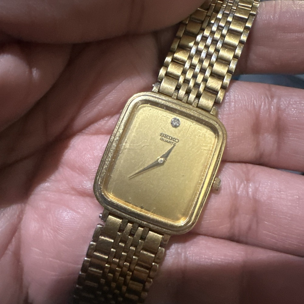 Vintage Seiko Womens Watch 26mm Gold Tone Bracelet 9020-5249 Not Working Repair